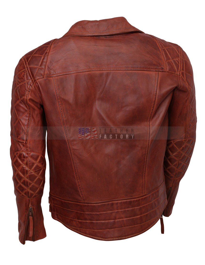 Designer Mens Brown Biker Leather Jacket