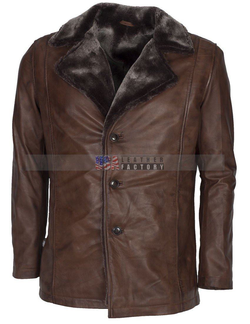 Mens Italian Design Vintage Brown Leather Coat Italian Design Mens Vintage Brown Genuine Leather Coat