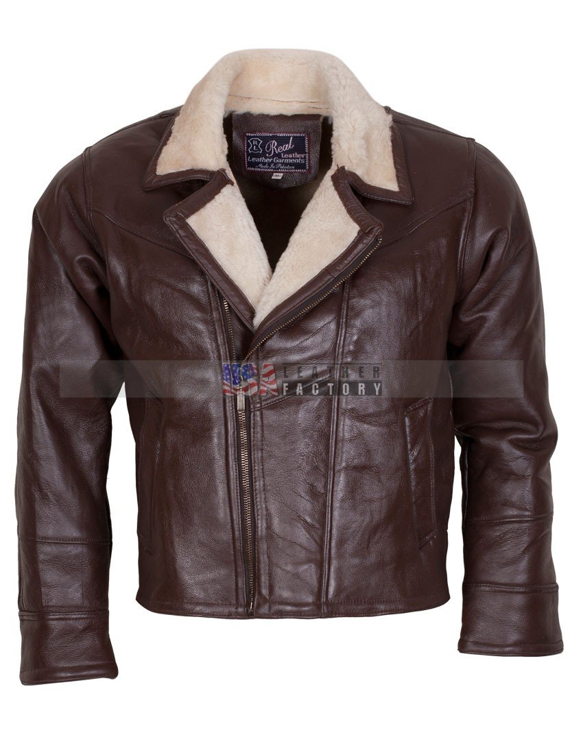 Men Choco Brown B3 Er Fur Lined Leather Jacket