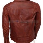 Designer Mens Brown Biker Leather Jacket For Sale Free Shipping Buy now