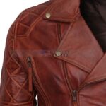 Designer Mens Brown Biker Leather Jacket Hot Sale