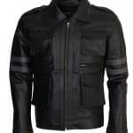 Leon Kennedy Resident Evil-6 Black Leather Jacket