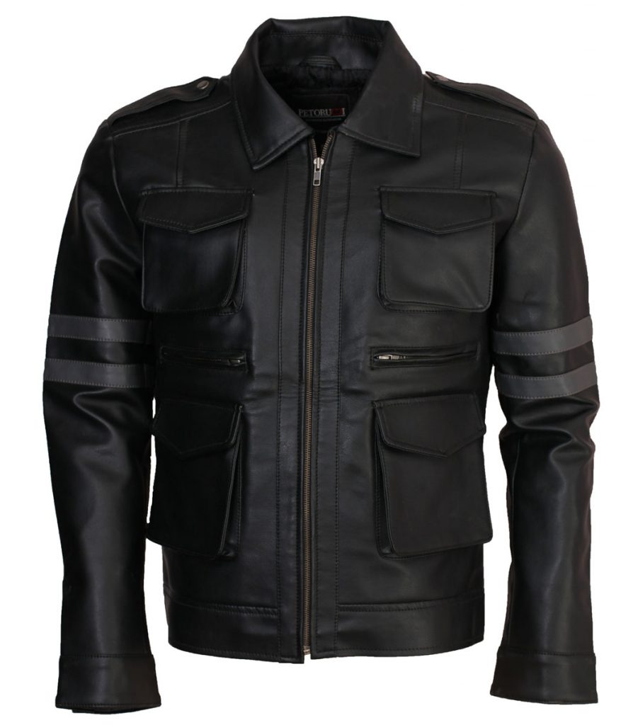 Leon Kennedy Resident Evil 6 Black Leather Jacket in California