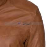 Men Brown Waxed Fur Lined Winter Leather Jacket-Affordable-price