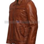 Simple-Brown-Waxed-Men-Leather-Jacket–hot-Sale