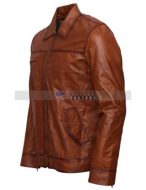 Simple-Brown-Waxed-Men-Leather-Jacket--hot-Sale