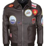 Tom-Cruise-Top-Gun-Mens-Leather-Brown-Jacket-Genuine-Leather-