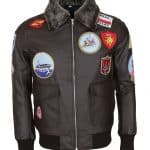 Top Gun Movie Tom Cruise Brown Leather Jacket