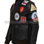 Top Gun Tom Cruise Pete Maverick Leather Jacket Free Shipping SALE
