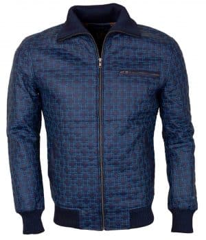 Casual Blue Embroidered Stylish Leather Jacket