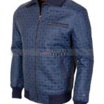 Blue Casual Leather Jacket