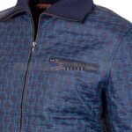 Blue Casual Leather Jacket