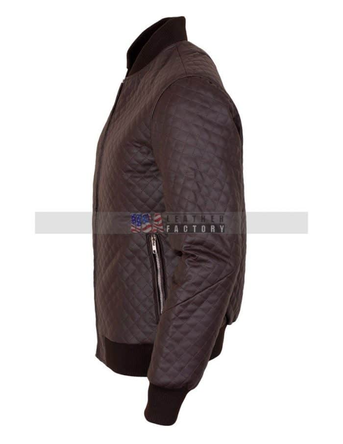 Brown Slim fit leather Jacket