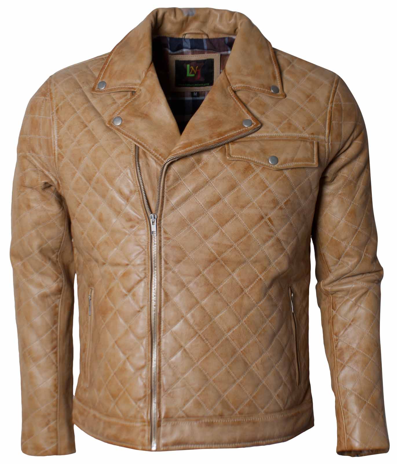 Soft Leather Biker Jacket | Embroidered Men Soft Leather Jacket Sale