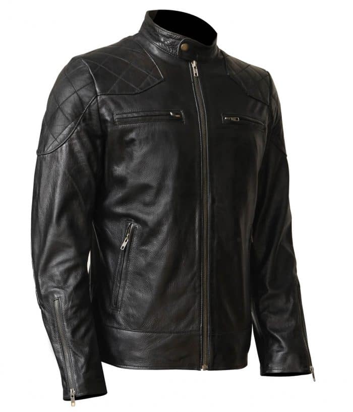 David Beckham Black Leather Jacket