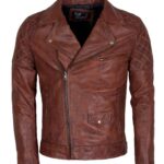 Designers Men Brando Brown Motorcycle Leather Jacket