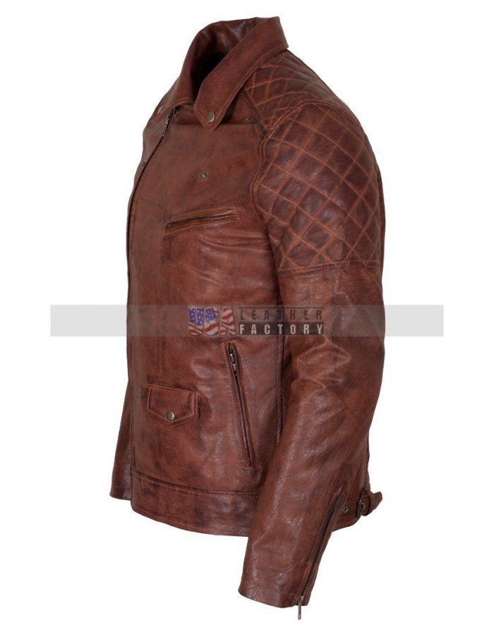 Brown Motorcycle Leather Jacket