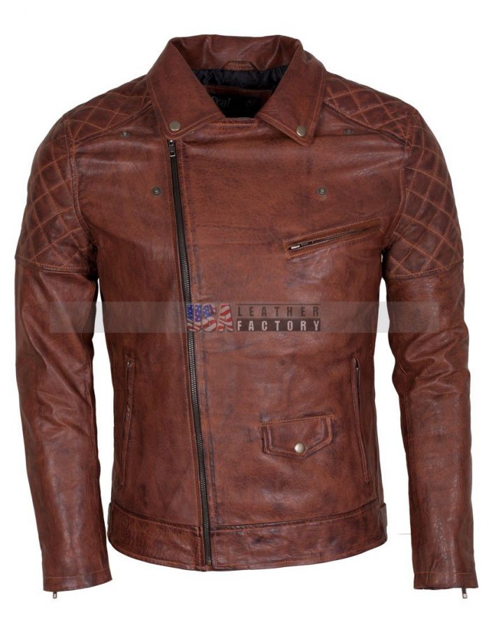 Brown Motorcycle Leather Jacket