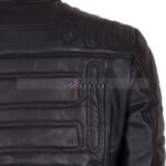 Padded Motorcycle Leather Jacket