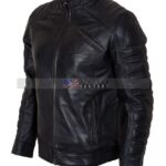 Padded Motorcycle Leather Jacket