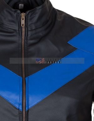Dick Grayson Night THE WING Leather Jacket Online Sale - Image 4