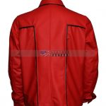 Elvis Presley Celebrity Red Vintage Leather Jacket for Mens Halloween Leather Costume Sale USA Spain