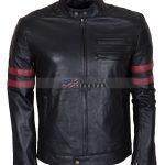Fight Club Mayhem Black Slimfit Motorcycle Jacket Online Sale