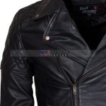 Men Brando Styled Black Biker Leather Jacket onlie