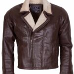 Men Choco Brown B3 Bomber Fur Lined Leather Jacket