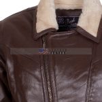Men Choco Brown B3 Bomber Fur Lined Leather Jacket online sale