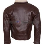 Men Choco Brown B3 Bomber Leather Jacket