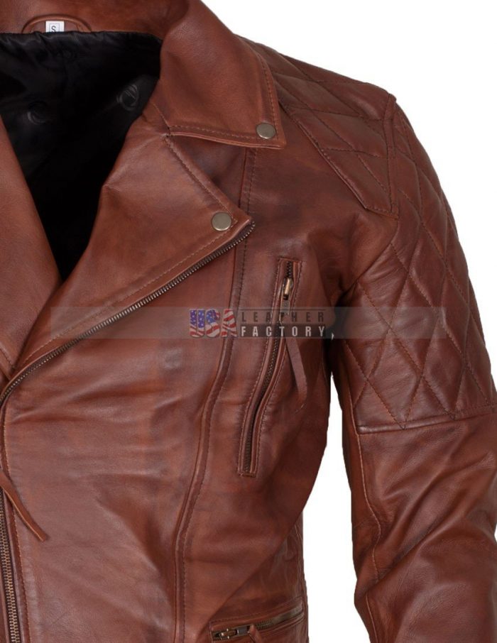 Diamond Motorcycle Leather Jacket