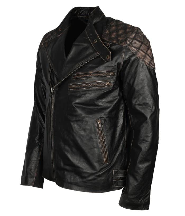 Biker Skull Vintage Leather Jacket For Men
