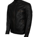 Quilted Black Leather Jacket