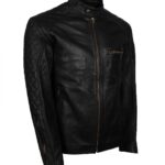 Quilted Black Leather Jacket