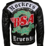 BSA Tribute to George Michael Mens Biker Leather Jacket