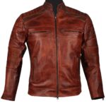 Biker brown Leather Jacket