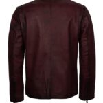 Retro Maroon Biker jacket
