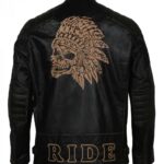 Apache Black Biker Jacket