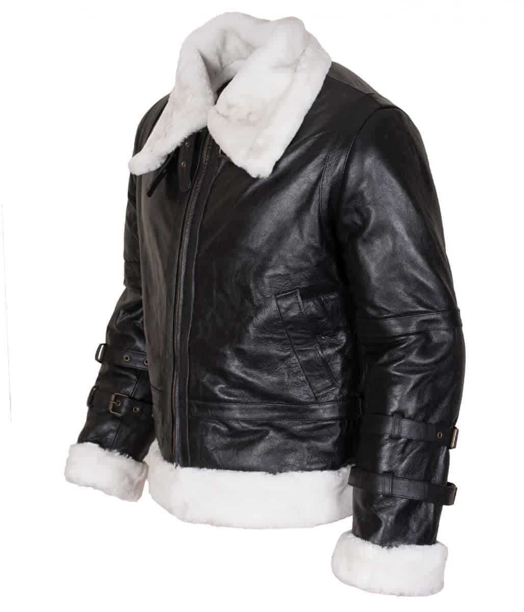 fur lined leather jacket mens