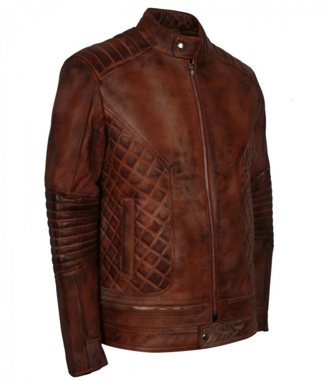 Brown Distressed Iconic Vintage Leather Jacket - USA Leather Factory