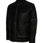 Tough Motorcycle Mens Skull Leather Jacket - Image 5