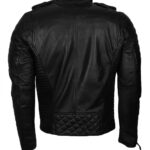 Double Zipper Biker Brondo Leather Jacket - Image 5