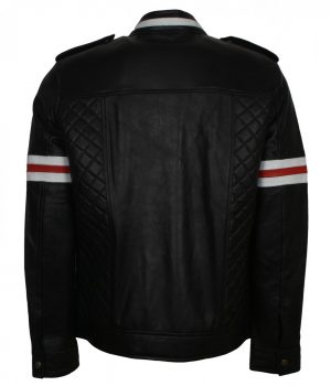 Zod Black Quilted Fashion Leather Jacket - Image 5