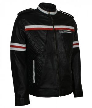 Zod Black Quilted Fashion Leather Jacket - Image 3