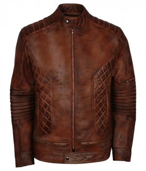 Brown Distressed Iconic Vintage Leather Jacket