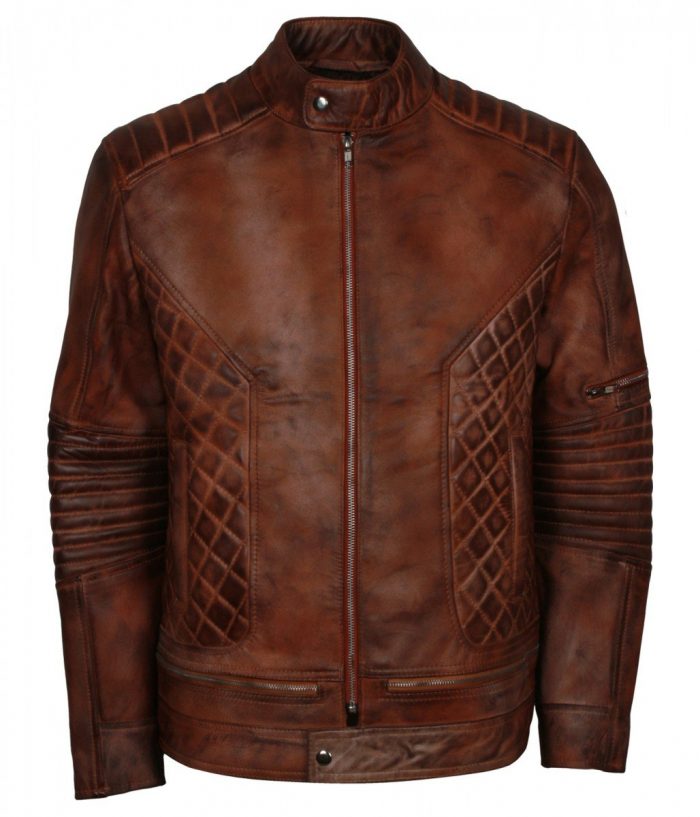 Brown Distressed Iconic Vintage Leather Jacket