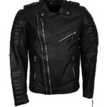 Double Zipper Biker Brondo Leather Jacket - Image 2