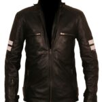 Mens 92 Rocket Cow Leather Biker Jacket - Image 5