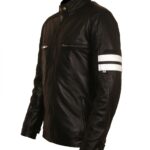 Mens 92 Rocket Cow Leather Biker Jacket - Image 2